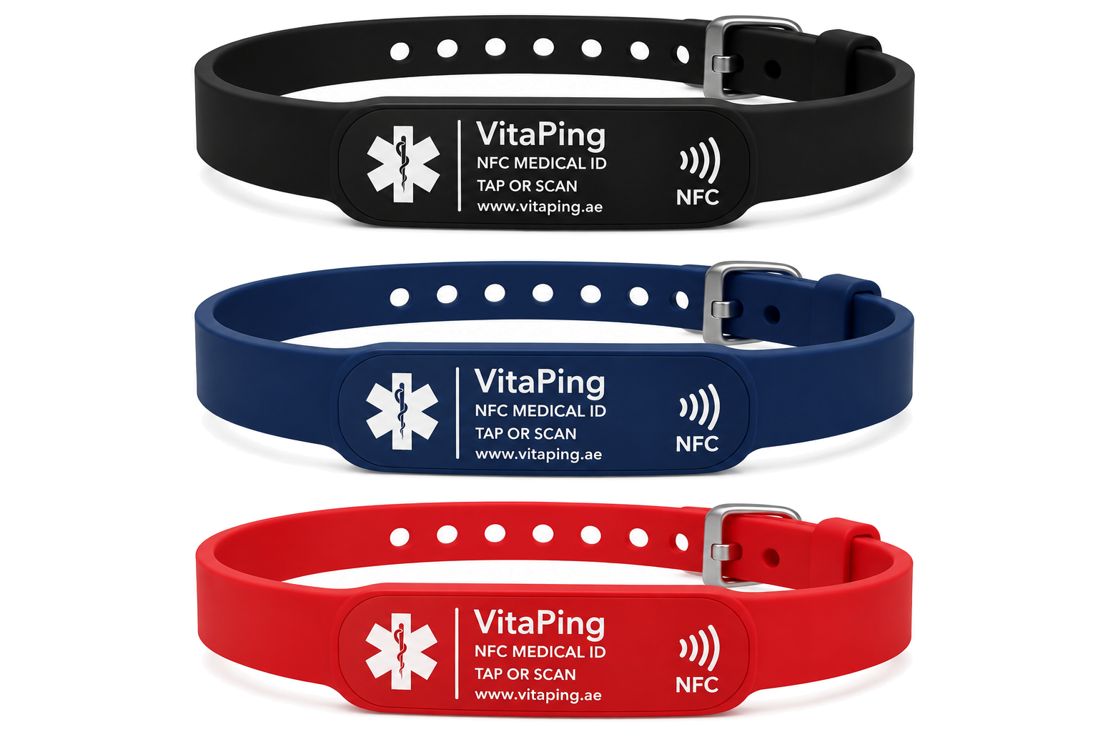 VitaPing Care wearables and guardian products for different ages and support needs.